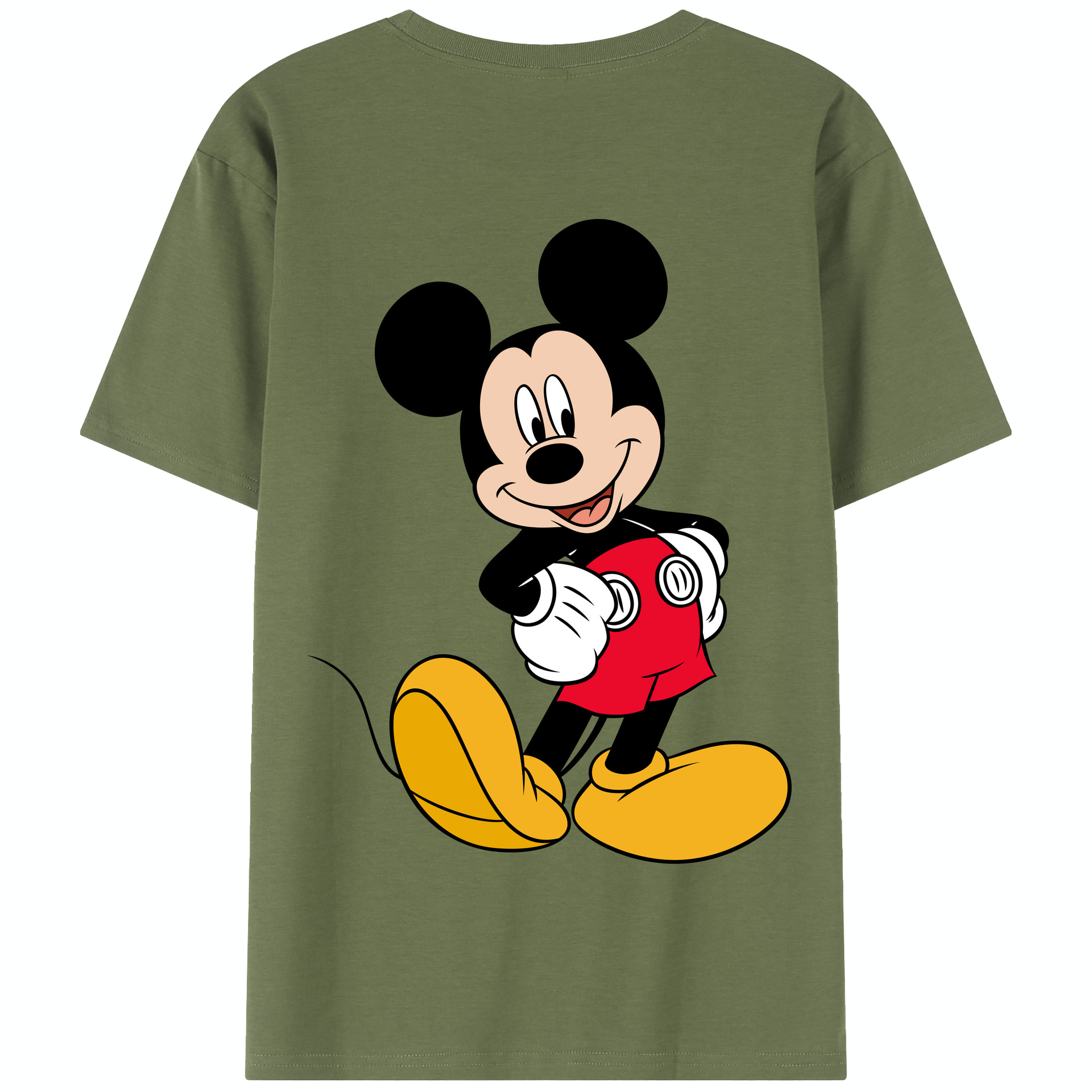 （画像用） ミッキーマウス Mickey Mouse 綿100％半袖Tシャツ（背面プリント）